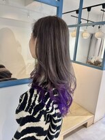 ラソニシカサイ(Lazo nishikasai)&nbsp;裾カラーパープルロング