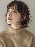 ☆オリーブグレーココアベージュ小顔クラゲヘアー/黒髪/髪質改善