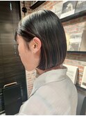 20代30代大人可愛い小顔ボブ前下がりショートハイライト