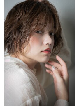 カバーヘア イヴ 戸頭店(COVER HAIR EVE) ミルクティーアッシュ伸ばしかけショートボブv戸頭20代30代40代