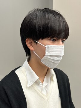 エルマーク 京橋(L-MARK) 黒髪マッシュナチュラルマッシュメンズヘア韓国ツーブロック