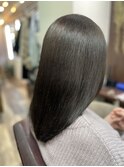 セミロング×マットアッシュ