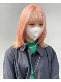 サーモンピンク（ブリーチ１回）