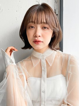 アグノス 青山(Agnos) シースルーバング艶感うる艶髪メルティカラー前髪くびれヘア