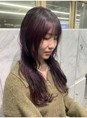 ブリーチ無しワインレッド