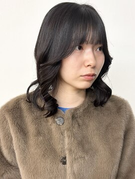 モリオフロムロンドン 松戸店(Morio from London) 【モリオ松戸　石山】大人可愛い黒髪セミディ前髪あり20代30代