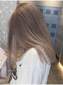 渋谷ミルクティーベージュハイトーンカラーヘーゼルベージュ30代