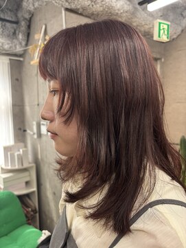 リリィ 千葉(LiLLY) モーヴピンク/レイヤーカット［京成千葉駅/髪質改善］