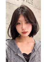 ロンドルピナス 小倉(Lond Lupinus) 黒髪カタログ/オリーブグレー/ココアベージュ/小顔に見せるヘア