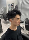 ビジネスパーマビジネススタイルフェザーショートアップバング柏