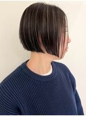 ショートボブ/ナチュラルハイライト