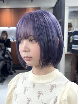 ニコ トウキョウ 渋谷(nico TOKYO) ダブルカラーブルーラベンダーボブハイトーン韓国レイヤー