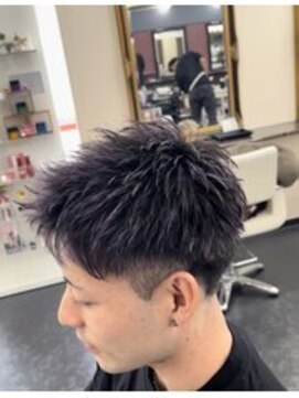 アイズ 海老名(AIZU) メンズメッシュハイライト　ショートスタイル　メンズカラー