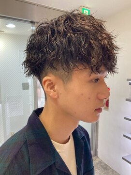 ベル 桑名(BHEL) 桑名ツイストスパイラルパーマレッドヘアマッシュウルフカット
