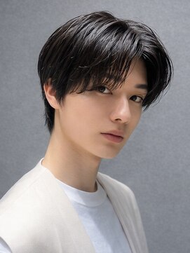 アビリタ(abilita) メンズカット センターパート 黒髪 爽やかショート 20代30代
