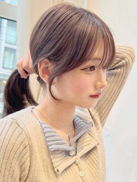 バイオレット 表参道店(Violet) ミディアムレイヤー顔周りカットシースルーシャギーカットボブ