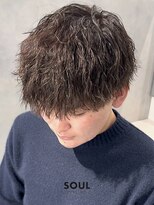 ソウル 福山駅前店(SOUL.) ツイストスパイラルパーマ ブラウンベージュ マッシュ 20代 30代