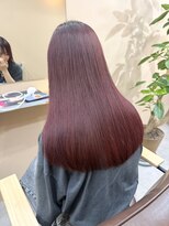 ラニヘアサロン(lani hair salon) 縮毛矯正×ワインレッド/髪質改善/艶髪ストレート/暖色カラー/