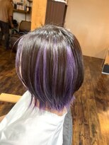 ジーワンヘアー(G1 HAIR) 【アンブレラカラー】ネオウルフ×インナーパープル