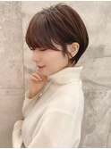 ボブ前髪あり前髪なし面長丸顔/30代/40代/50代/ショート【大本】