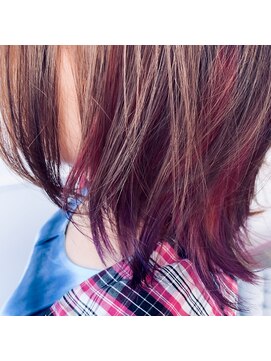 テクライズ 豊橋店(TECHRISE) ピンク×パープル×インナカラー×グラデーションカラー