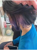 30代人気★ボブ/ショート/大人インナーカラー/パープル/紫