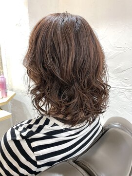 大きめウェーブパーマミディアム 長めボブ Am 吉祥寺 L 吉祥寺 Am アム のヘアカタログ ホットペッパービューティー
