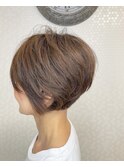 白髪ぼかしカラー ショートヘア