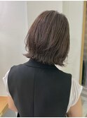 【航治郎】外ハネボブ/セクションカラー/ペールベージュ