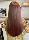 ロングカット＋暖色カラー
