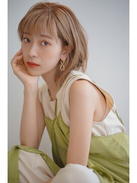 シェノン 武庫之荘(CHAINON) 前髪/マチルダボブ/ピンクベージュ/インナーグレージュ