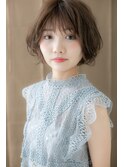 グレーベージュ大人ガーリーショートマッシュ310Y大宮20代30代