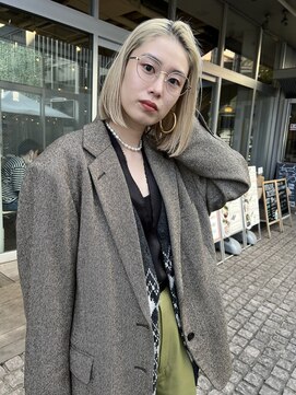 アミー 駒澤(Ammy komazawa) ハイトーン切りっぱなしボブ　松本