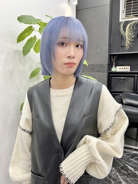 チュダック(ChuDuck) 韓国風《ペールブルー》ハイトーン/ケアブリーチ/ダブルカラー