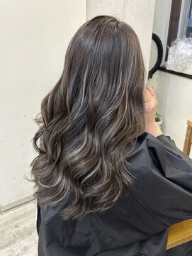 エトラ 渋谷店(etora) 小顔 ネビージュグレージュハイライトカラー◎