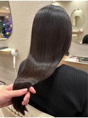 髪質再生カラー/艶髪ロング/ダークブラウン