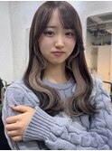 ”インナーカラーベージュ×レイヤーカット
