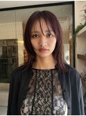 顔周りレイヤー ミディアムヘア 外ハネ