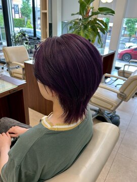 ヘアーアンドエステ ハラダ 滝ノ水店(Hair&Esthe Harada) ミディアムレイヤー/ブリーチ/バイオレット