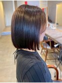 ボブ 顔周りカット 髪質改善 トリートメント 艶髪 顔周りカット