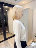 抜きっぱなしブリーチ、ブロンドヘア