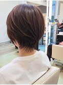 イメチェン丸みショートナチュラルボブ30代40代50代田嶋19