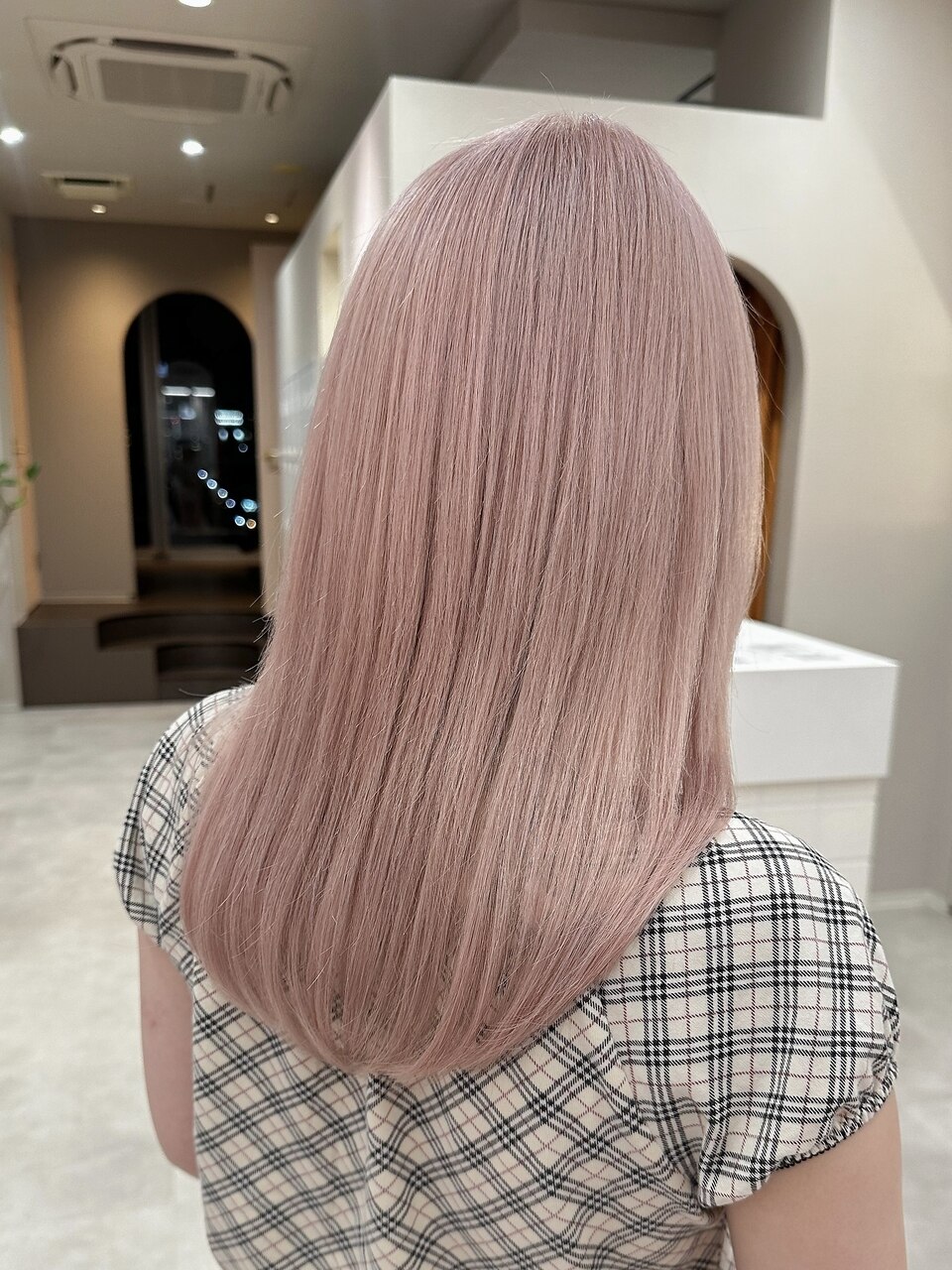 ピンクベージュ/ブリーチ/表参道/原宿/ロング