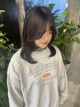 キャラハーフ 池袋東口店(KYARA HALF) 【MIZU】ミディアムレイヤー×ダークブラウン