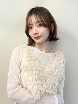 くびれレイヤーボブ/艶カラー