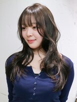 アルバム 池袋(ALBUM)&nbsp;前髪カット顔周りレイヤー韓国ヘアロング_F21453