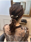 ゴムしか使わないゆるふわローポニー