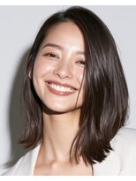 ルシードスタイル アウラ 松戸市五香(LUCIDO STYLE Aura)&nbsp;黒髪カタログ×小顔に見せるヘア 艶感大人のミディアムボブ