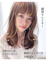 顔周りレイヤー（たまねぎくびれセミディ