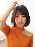 【KAINO】黒髪大人前下がりボブ